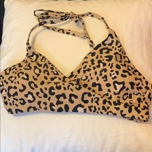 Bathing suit top, tan size medium, Hollister